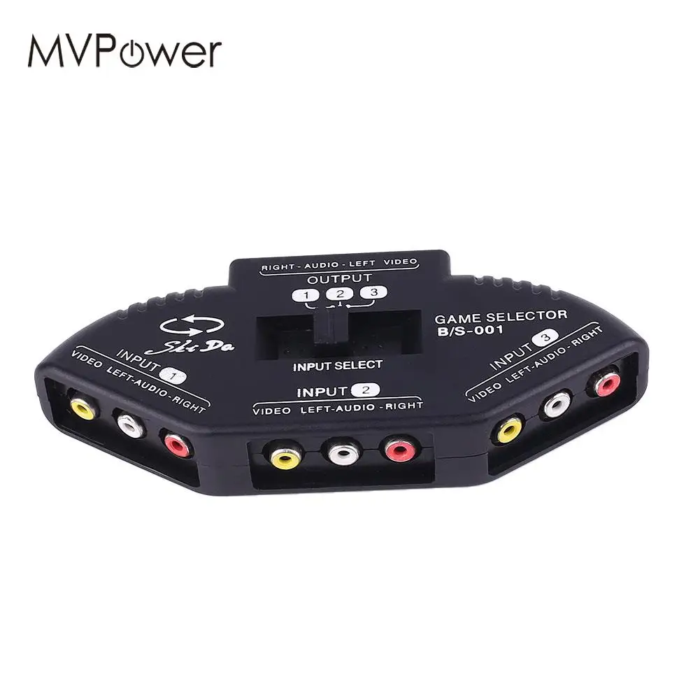 RCA Switch Selector 3 in one Port Switch Box AV Audio/Video Cable