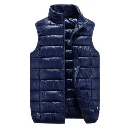 Dark blue Han edition Осень Зима Женский хлопковый жилет Новая мода Большой размер сплошной цвет без рукавов женский хлопчатобумажный жилет M-XXXXL SES777 - Цвет: Dark blue