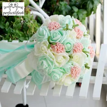 Perfectlifeoh букеты Искусственные Свадебные цветы романтическая свадебная брошь букеты свадебные аксессуары