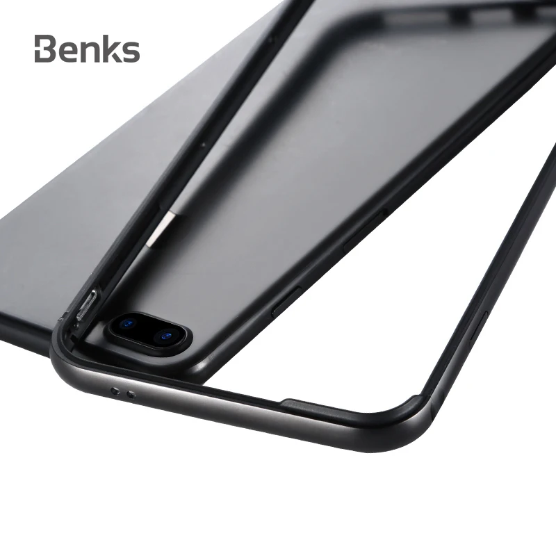 

Benks Luxury Frame Phone Cases For iPhone 8 7 / Plus iPhone X Bumper Case Aluminum TPU Hybrid Shockproof Bumper For iPhone x 8 7