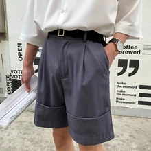Summer New Korean Version Of The Loose Harajuku Trend Student Business Men's Casual Solid Color Shorts