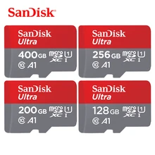 Двойной Флеш-накопитель SanDisk 400 GB MicroSD карты памяти 256 ГБ 200 карты памяти 128 Гб 64 Гб A1 C10 UHS-I 32 Гб оперативной памяти, 16 Гб встроенной памяти SDHC/SDXC карт для смартфона 100 МБ/с