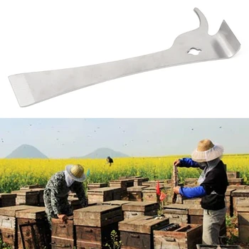 

OOTDTY Beekeeper Stainless Steel Bee Hive Claw Scraper Beekeeping Tool Pry Equipment