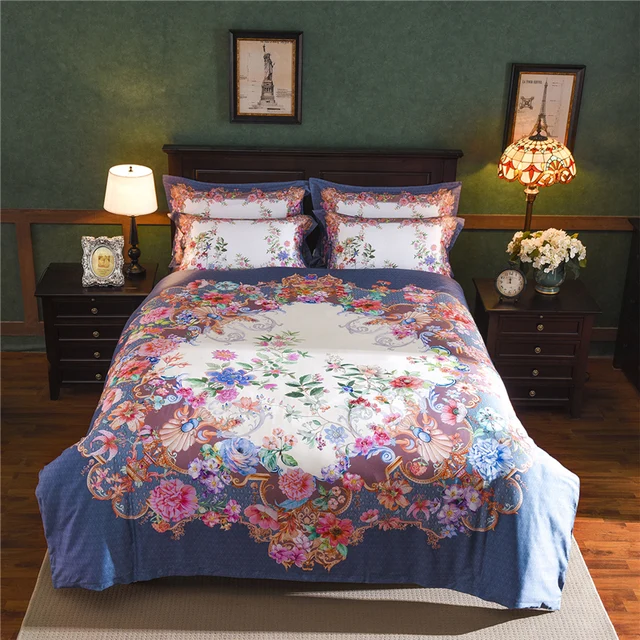 Byzantine Garden 100 Egypt Cotton Quality Bedding Set Digital Print Byzantine Garden 100 Egypt Cotton Quality Bedding Set Digital Print Duvet Cover Bed Linen