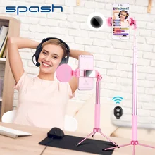 Spash 170 см селфи палка вращающийся Многофункциональный штатив заполняющий светильник Bluetooth пульт дистанционного управления Selfiestick для смартфонов iPhone