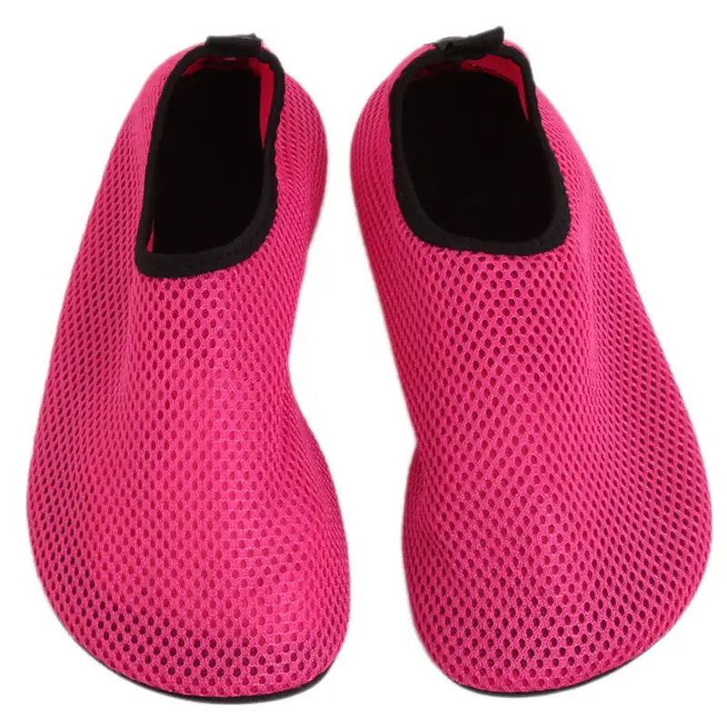 Летняя пляжная обувь для мужчин и женщин; Уличная обувь для плавания; мягкие пляжные туфли унисекс на плоской подошве для взрослых; прогулочная обувь для влюбленных; обувь для йоги - Цвет: Rose red