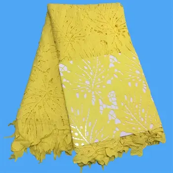 

5yards High quality nigerian wedding african lace fabric guipure cord lace fabric for wedding party YDJU131