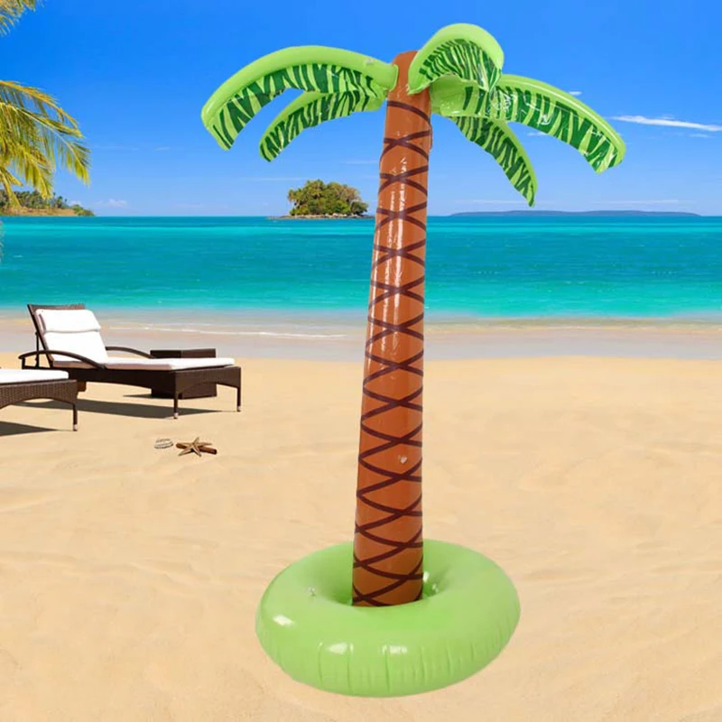 

1.6M Inflatable Hawaiian Tropical Palm Tree Beach Pool Party Decor PVC Inflated Children Water Toy for Sandbeach Pool Accessorie