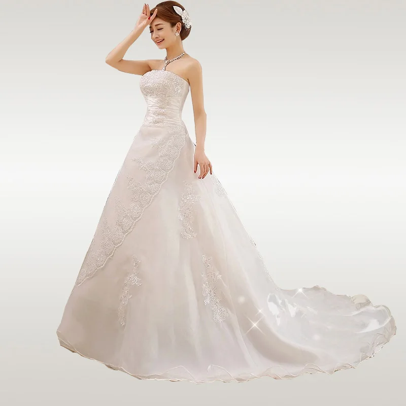 Это Yiya свадебное платье, прозрачный Элегантный белый свадебное платье es плюс размер длинный поезд Vestido de novia XXN001