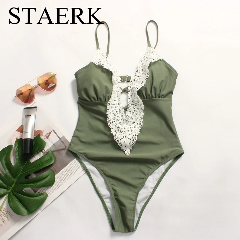 STAERK 2018 Новый Винтажный цельный купальник Женская одежда для плавания купальный
