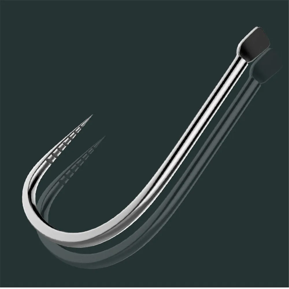 [100PCS/lot] Non barb Carp Fishing Hooks Freshwater Carbon No Barb Size