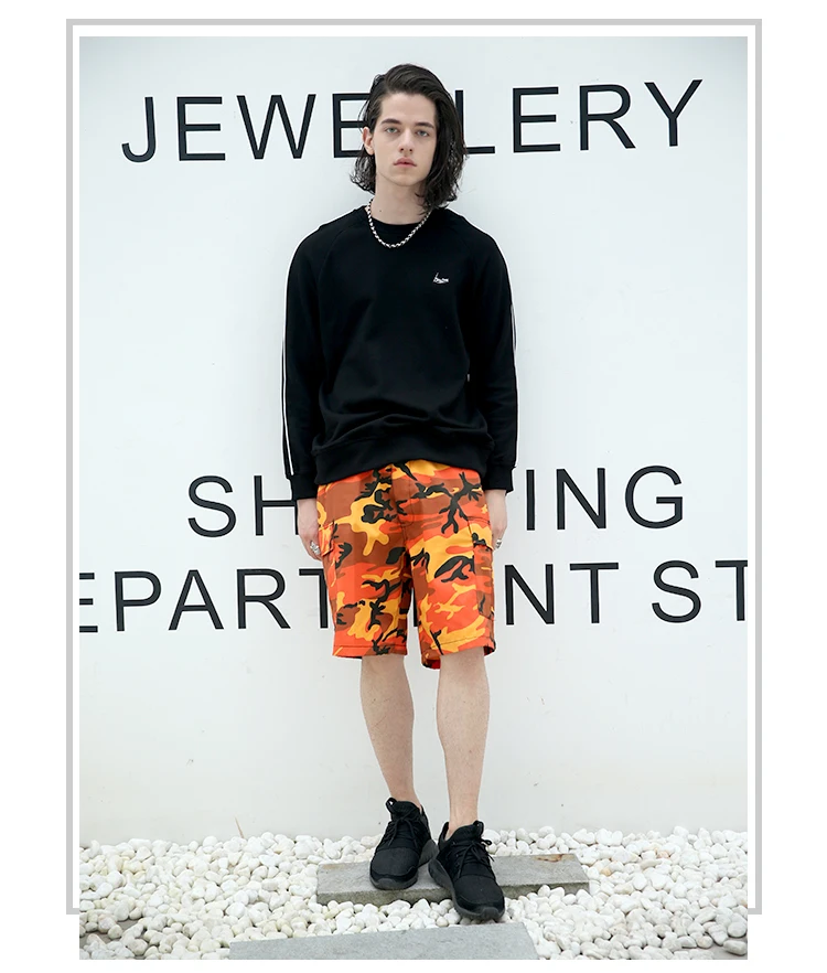2025 New design 8 Color Available BDU Hip Hop cotton cargo board shorts men Clothing camouflage summer kanye west military short 5