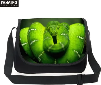 

Designer Men's Snake Print Messenger Bags for Travel Single Shoulder Stachel Bag Children Student Crossbody Handbag Large