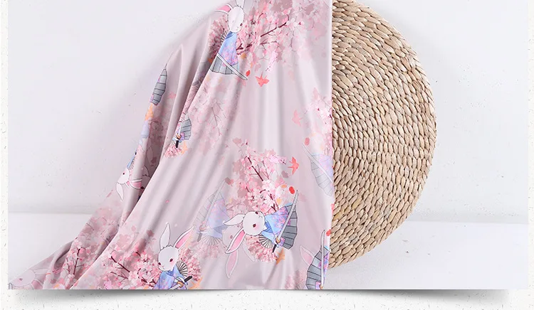 Mylb ткань с мультяшным принтом вишневый цвет японский стиль для платья ткань для пошива аксессуаров ткань