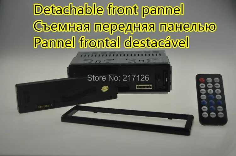 Новинка автомобиль радио плеер Съемная передняя панель MP3 FM/USB/SD/1 Din/пульт дистанционного управления/USB порт 12 V автомобильная аудиосистема Steoro автомобильный MP3