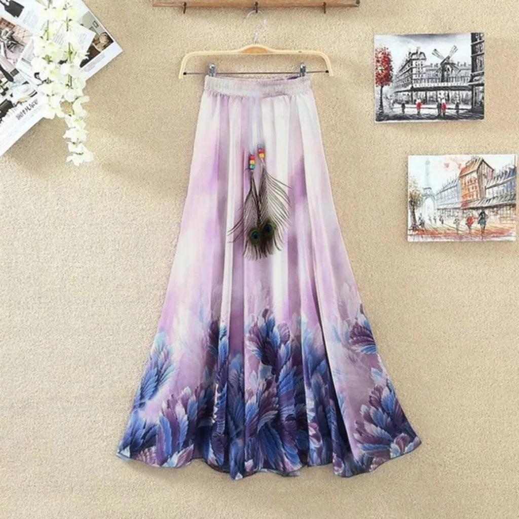 Женская модная летняя юбка Повседневная Сексуальная Печать Эластичный пояс повседневные плиссированные юбки свободный размер короткая юбка пикантный эротичный 50