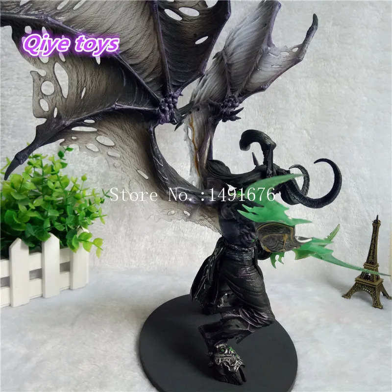  29cm WOW Demon Form Illidan Action Figures Toys Dota 2 Demon Hunter PVC Collectible Figures Model D