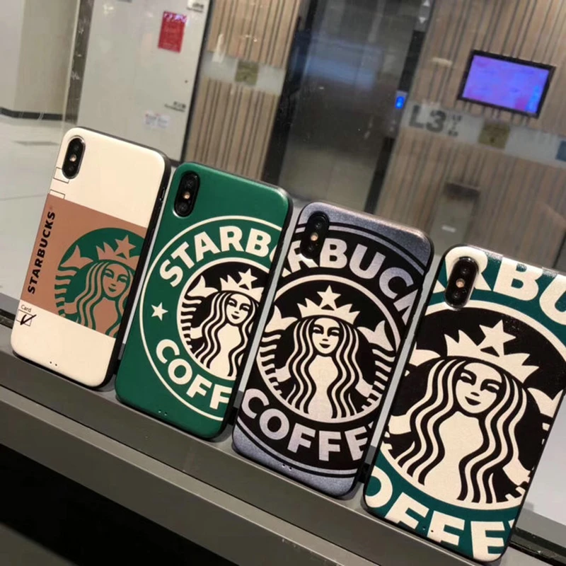 

Street pop American Starbuckses coffee couple all inclusive soft cover case for iphone MAX XS XR 6 7 8 Plus X phone cases