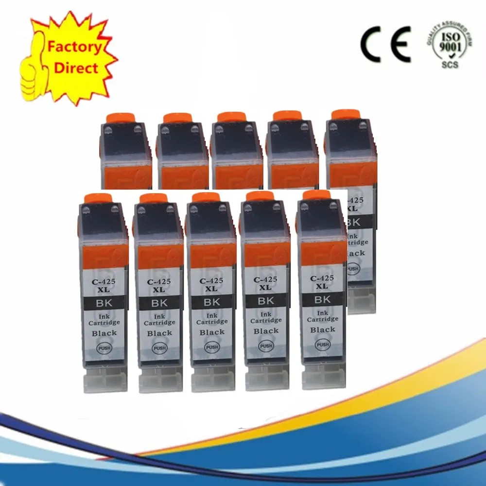 10BK PGI425 PGI 425 XL CLI-426 PGI-425 PGI-425XL чернильные картриджи Замена для MG-8240 MX-714 MX-884 MX-894 IP 4840 4940 - Цвет: 10BK