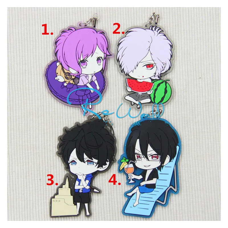 

DIABOLIKLOVERS Anime keychain Yui Ayato Kanato Laito Ruki Yuma Shin Sakamaki Reiji Subaru Rubber strap/phone charms D142-X