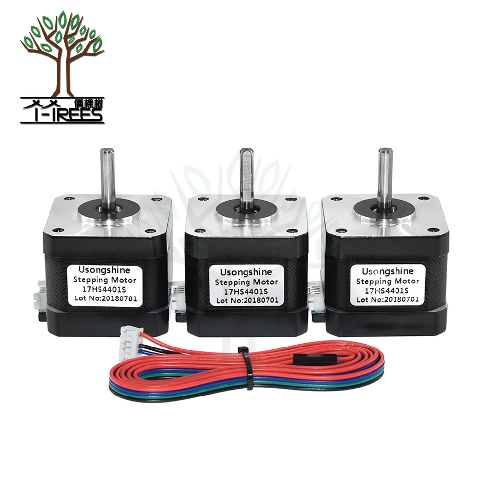 

3pcs/lot 3D printer 4-lead Nema17 Stepper Motor 42 motor Nema 17 motor 42BYGH 1.5A (17HS4401S) motor for CNC XYZ with DuPont