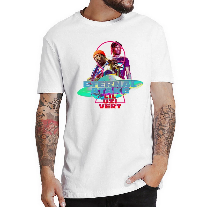 Lil uzi VERT, летние футболки с принтом в стиле хип-хоп, женские/мужские повседневные футболки с коротким рукавом, модная футболка с русским