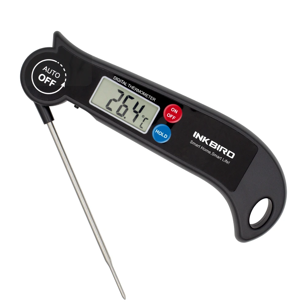 Goede Inkbird Ultral Snelle Digitale Instant Lezen Voedsel Koken Vlees Thermometer met 4 Inch Opvouwbare Rvs Probe HET F001