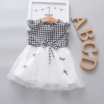 

Summer Baby Girl Dress for Newborns Plaid Princess Dress Infant 1 year Girl Baby Birthday tutu Dress Toddler Dresses Vestidos