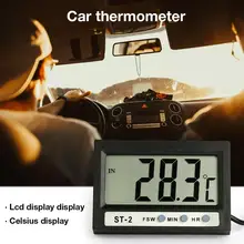 Double Temperature Meter Digital Display Electronic Thermometer Clock For Aquarium Refrigerator Freezer Car Air Conditioning