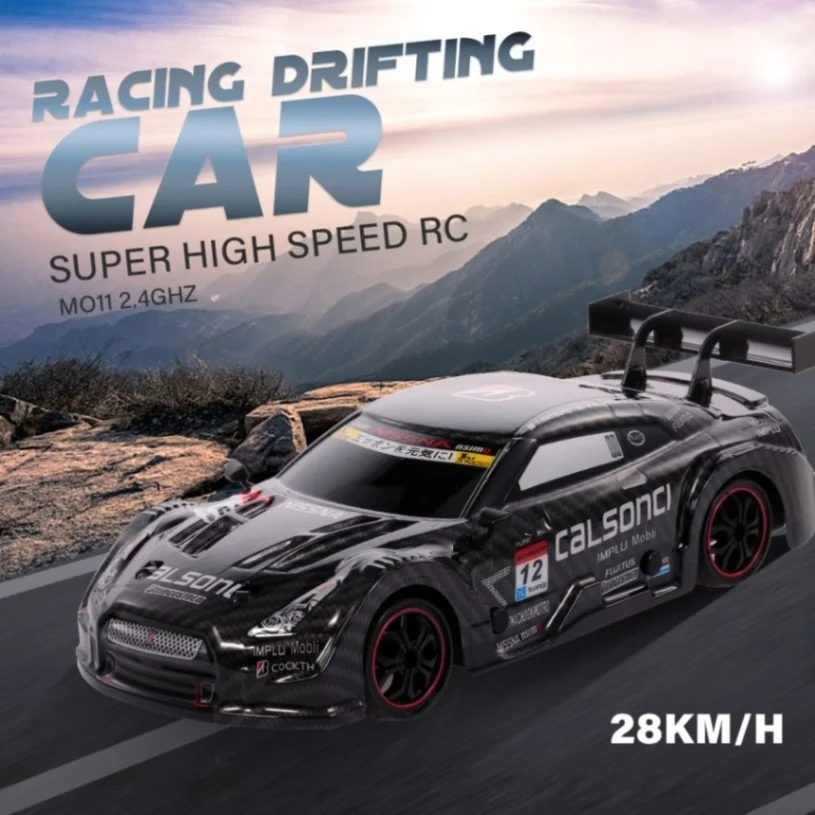 

MO11 1/18 RTR RC Car 2.4G 4WD 4 Channles 28km/h Racing Drift Car With Headlights And Reversing Lights Spare Wheel Covers