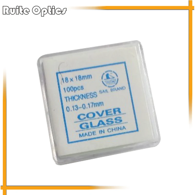 

Microscope accessories 100pcs 18 x 18mm Microscope Cover Glass Cover slips for preparation of specimen