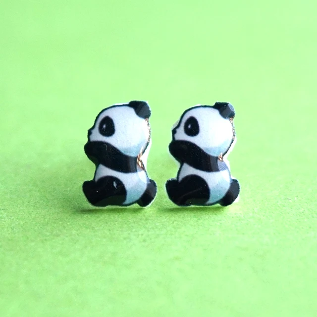 Women Panda Earrings For S Cute Accessories 925 Sterling Silver Women Panda Earrings For S Cute Accessories 925 Sterling Silver Pin Stud Casual Newest Jewelry
