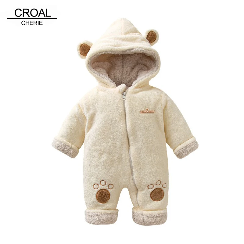 Одежда для новорожденных мальчиков CROAL CHERIE Kawaii зимний флисовый комбинезон теплый