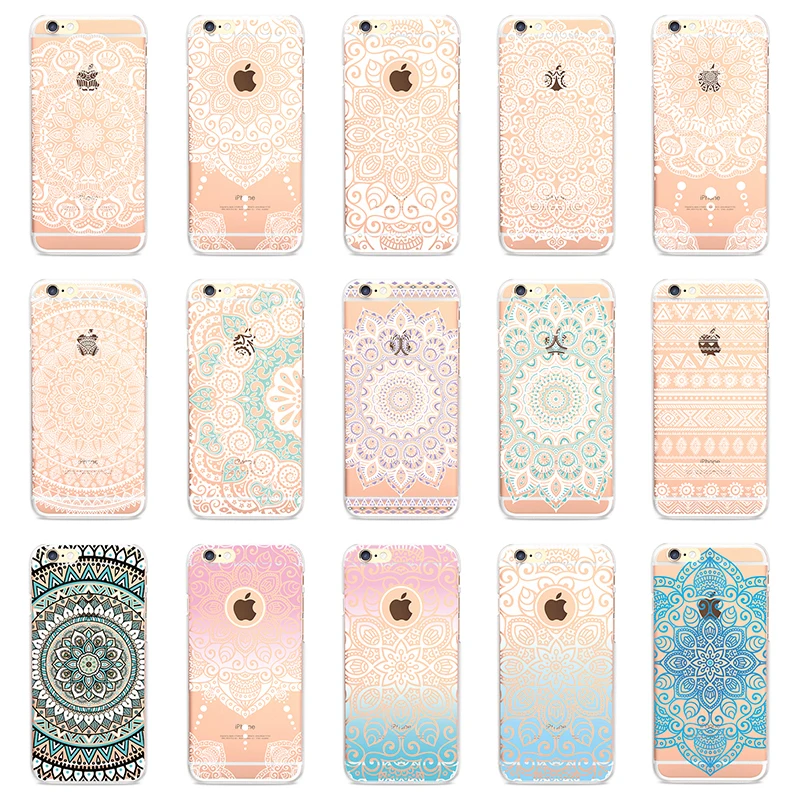 Модные серьги Henna Mandala чехол для телефона с цветочным рисунком iPhone 4 4S SE 5 5S 5C