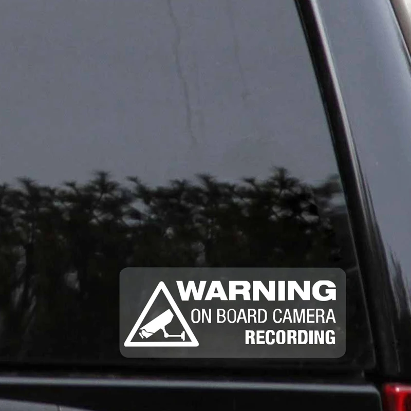 Warning On Board Camera Recording Car Window Bumper Vinyl Sticker Decal