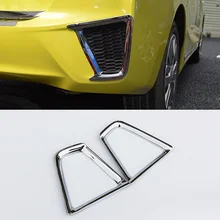 For Honda Fit Jazz 2014 2015 2016 2017 ABS Chrome Exterior Rear Fog Lamp Light Cover Trims Molding Garnish Car Stickers 2Pcs/set