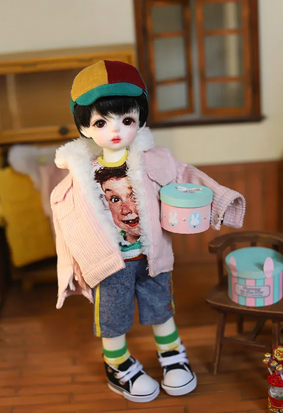 BJD Кукольное платье для 1/4 1/6 yosd. mdd куртка теплые ворсистые хлопковые стеганые куртки landlord silly son куртка(два цвета на выбор) кукла - Цвет: Розовый