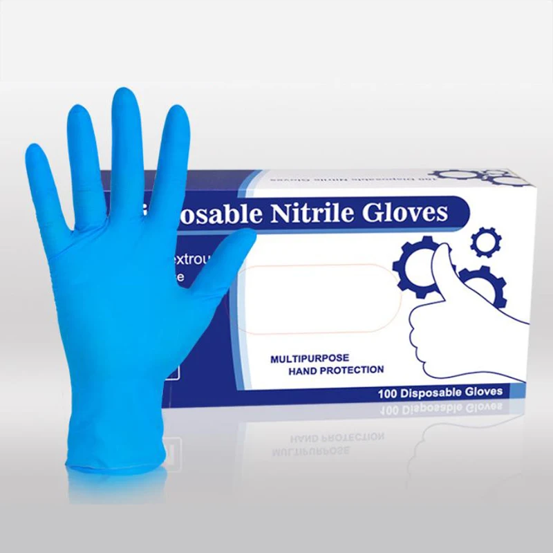 

Nitrile Gloves Disposable 100Pcs Women's Work Gloves Men Protective Gloves Non-slip for laboratory medical Chemical Cleaning