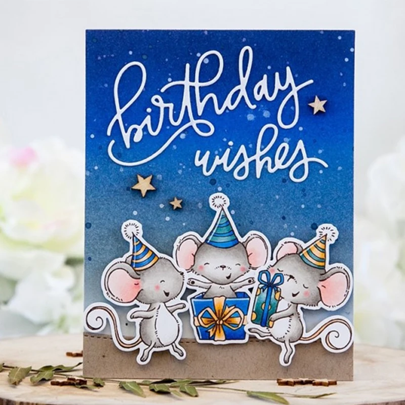 

MFT Birthday Wishes Words Metal Cutting Dies for DIY Scrapbooking Album Paper Cards Making Decorative Crafts Supplies 2019 New