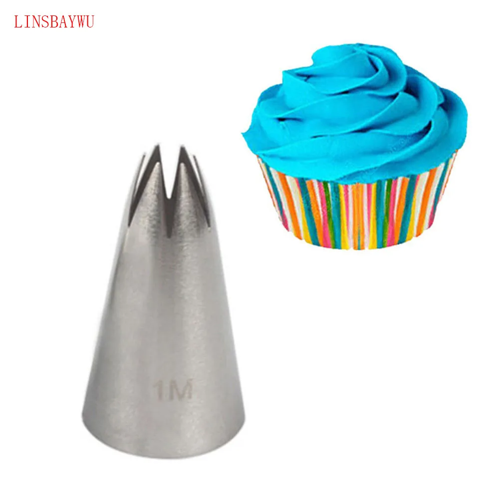 1M Stainless Steel Piping Icing Nozzle for Cream Pastry Accessories