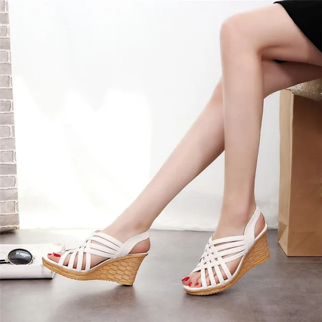 checkered platform sandals