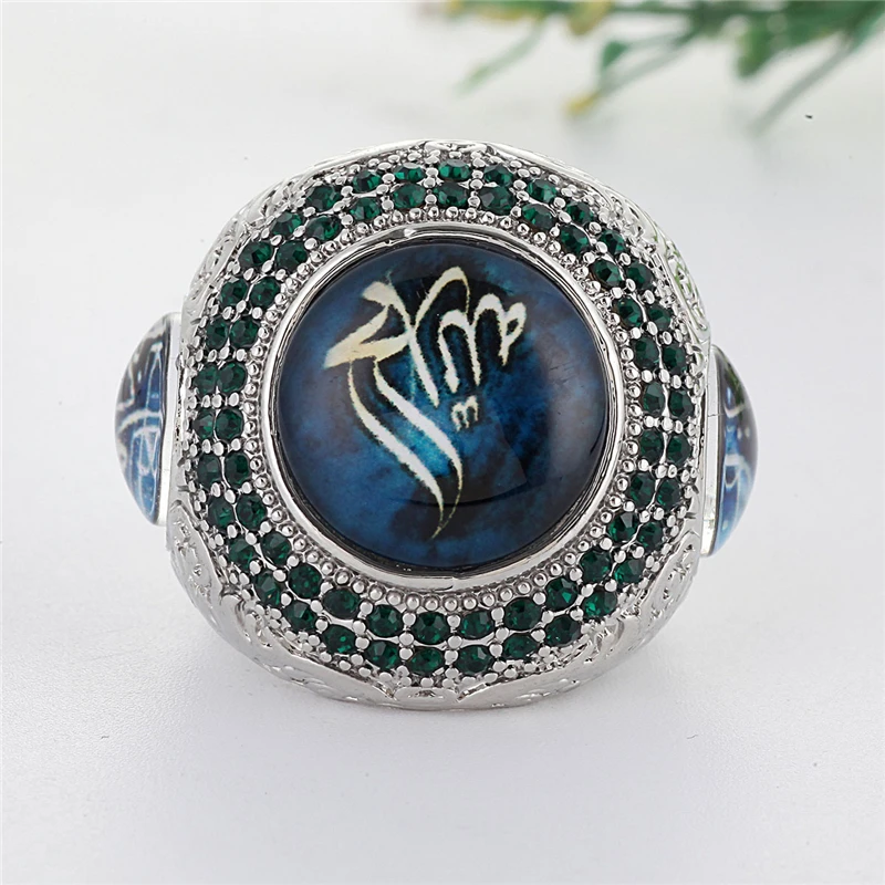 Горячая Распродажа, кольца для чемпионата, высокое качество, крутой стиль панк, круглый камень, кольцо для мужчин, серебряного цвета, резные кольца, подарки для мальчиков Z3X808