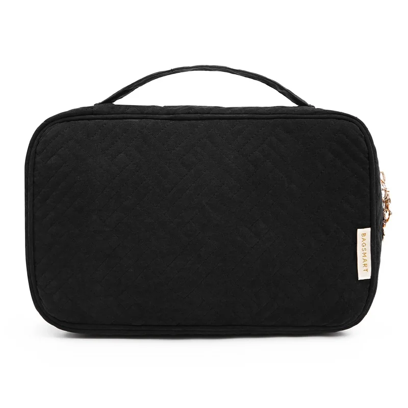 Black BAGSMART дорожные сумки женская косметичка держатель ювелирных изделий ожерелье браслет ухо чехол для колец сумка ювелирные изделия Упаковка Сумки - Цвет: Black