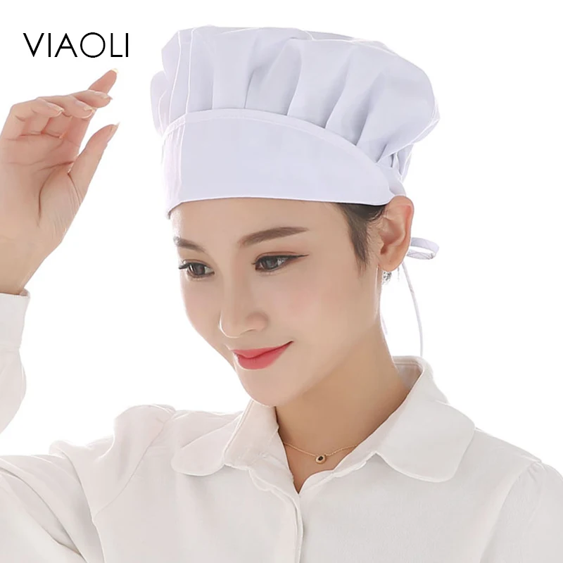 Viaoli новая шапка шеф-повара Женская кухонная санитарная Кепка столовая Ресторан Еда пекарня выпечка вентиляция