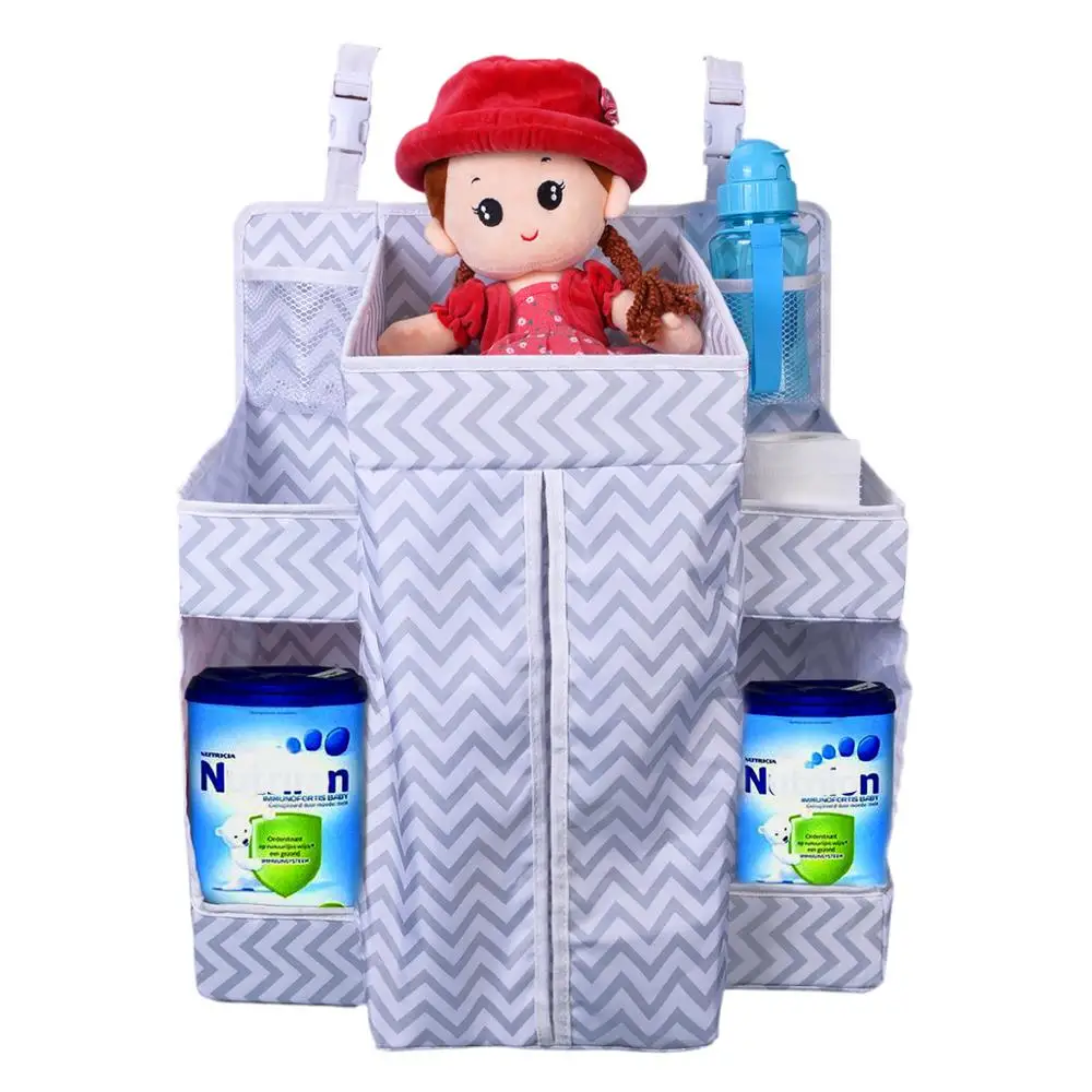 

Cotton Linen Hanging Storage Bag Multiple Pockets Wall Mounted Wardrobe Hang Bag Baby bed Wall Pouch Cosmetic Toys Organizer