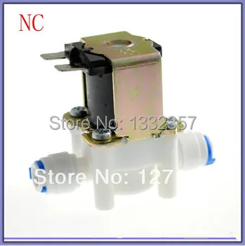 

high quality 1/4" Hose quick connection NC Plastic Electric Solenoid Valve 12Vdc/24Vdc/220Vac For RO Aquarium Water System