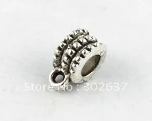 

80 Tibetan silver european bead bails for charm bracelet A8272