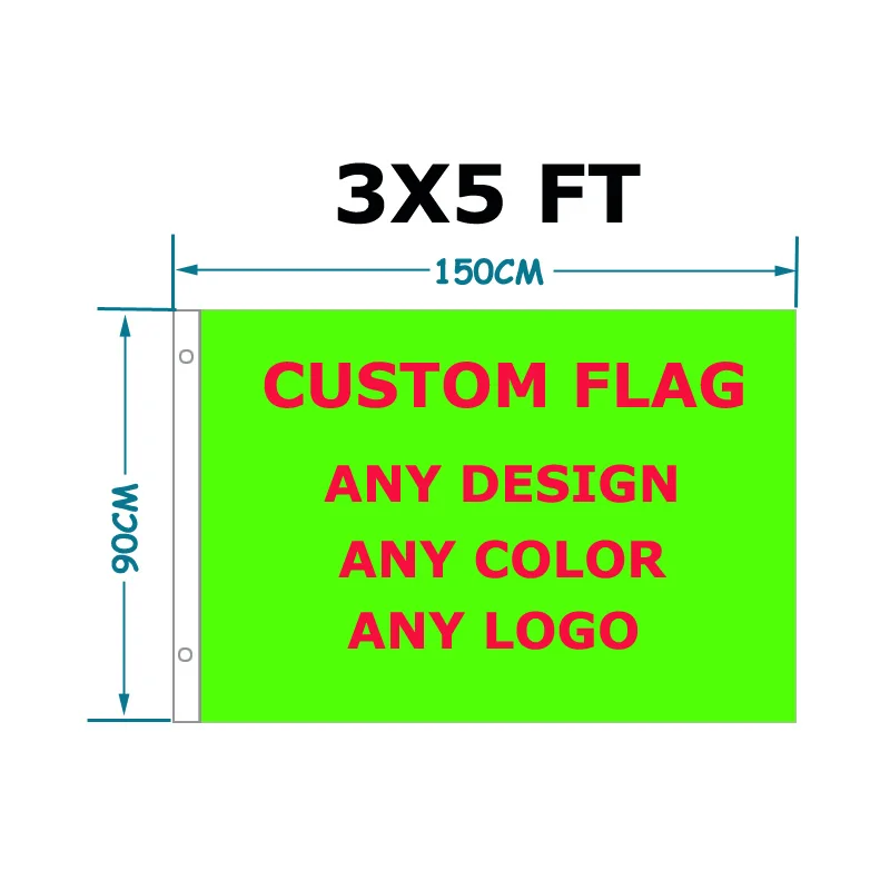 Пользовательский флаг 120*180 см полиэстер настроить флаги и растяжки - Цвет: 90 150cm
