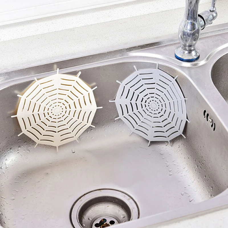 Кухонные силиконовые СПАЙДЕР веб-фильтры для раковины Ванная комната присоска пол стоки душ дуршлаг фильтр для чистки волос
