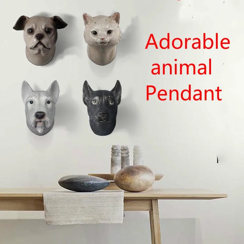 Kopen Amerikaanse Tv Muren Met Creatieve Bank Muur Muur Stereo Puppy Kitten Hoofd Wanddecoratie Kamer Vintage Interieur